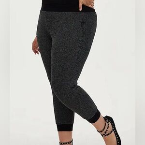 New Torrid Relaxed Fit Jogger Comfortable Knit Shimmer Black 2X 18-20